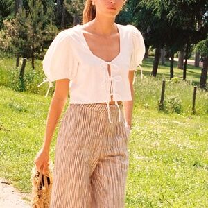 Free people Kitty Tee Cream